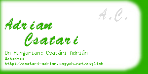 adrian csatari business card