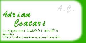 adrian csatari business card